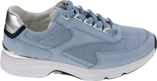 Gabor rollingsoft sensitive 26.895.26 - dames rollende wandelsneaker - blauw - maat 42.5 (EU) 8.5 (UK)