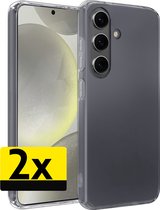 Hoesje Geschikt voor Samsung S24 Plus Hoesje Siliconen Case - Hoes Geschikt voor Samsung Galaxy S24 Plus Hoes Siliconen - Transparant - 2 Stuks