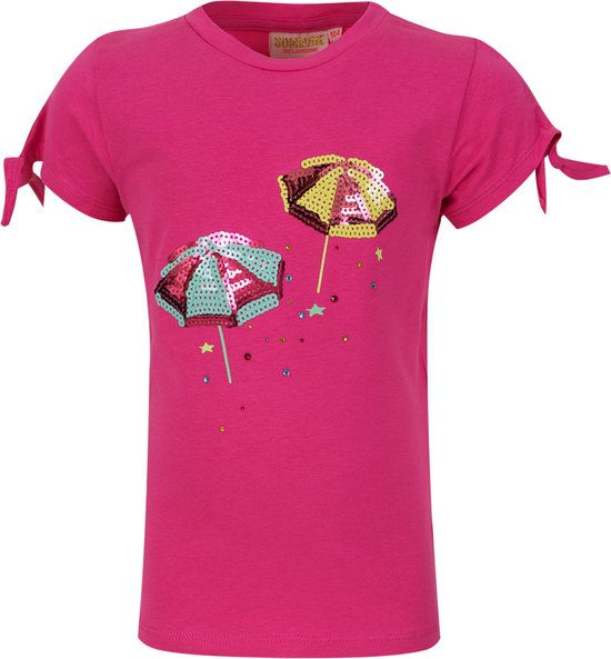 SOMEONE CONNIE-SG-02-C Meisjes T-shirt - DARK PINK - Maat 104