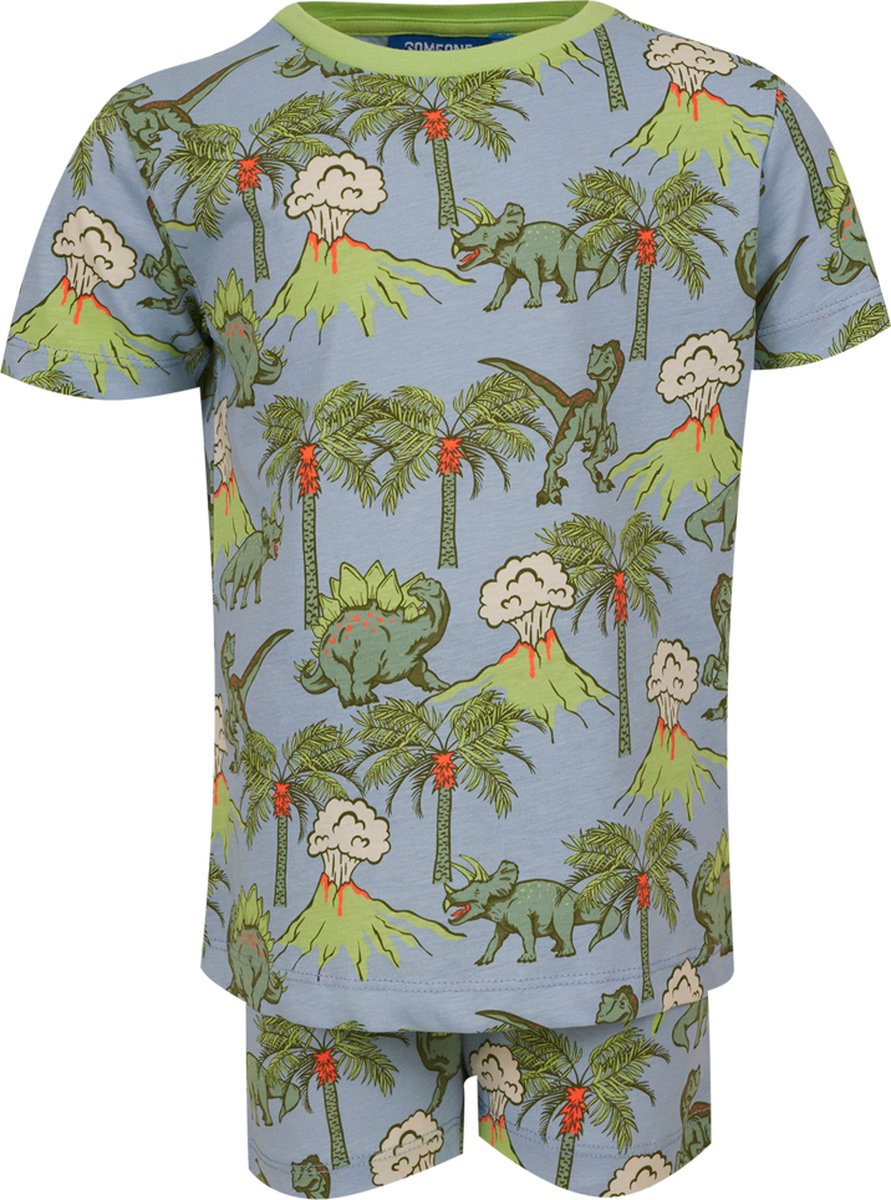 SOMEONE SLUMBER-SB-66-A Jongens Pyjamaset - LIGHT BLUE - Maat 122