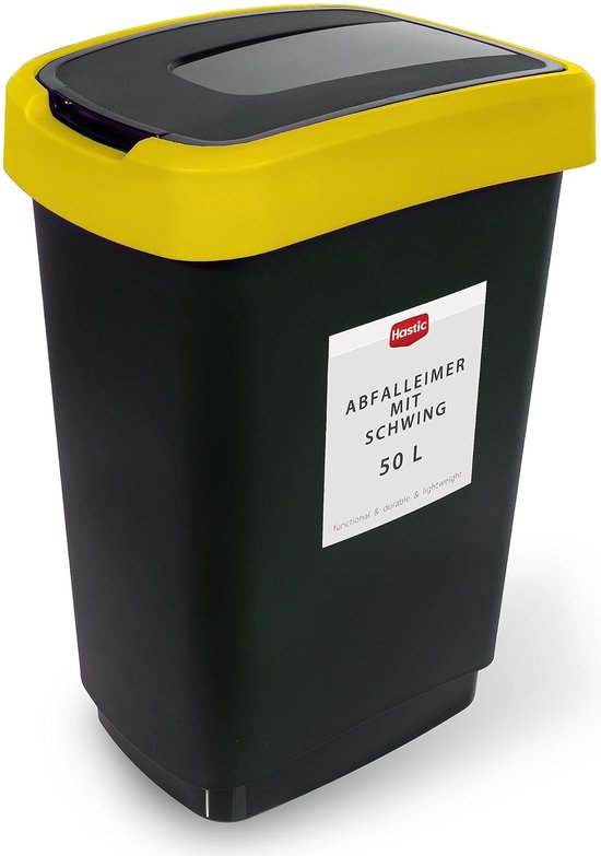 Poubelle Keeeper Swantje 50L Avec Couvercle Basculant - Vert Nordic Green, Compacte Et Pratique