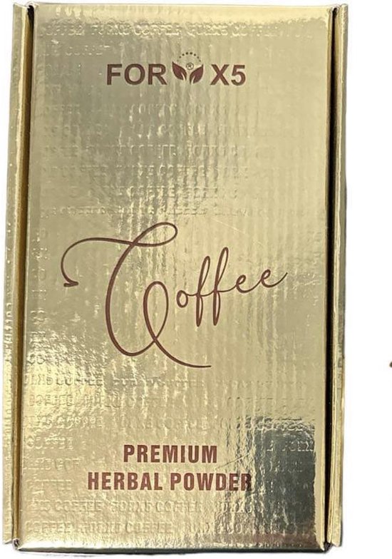 FORX5 Coffee Kahve Detox, Arabische Afslank Koffie Premium Herbal Powder, 1 doos van 30 zakjes
