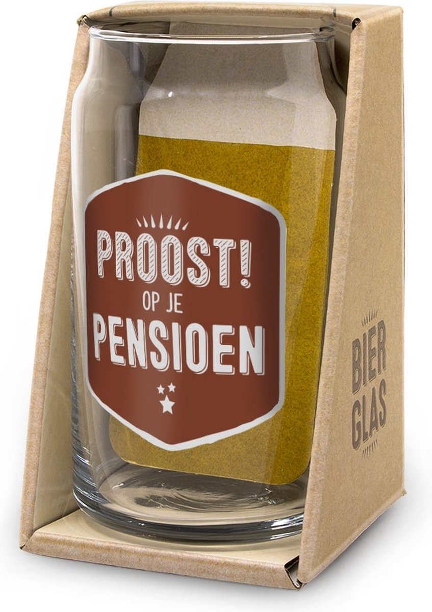 Bierglas - Pensioen - In cadeauverpakking