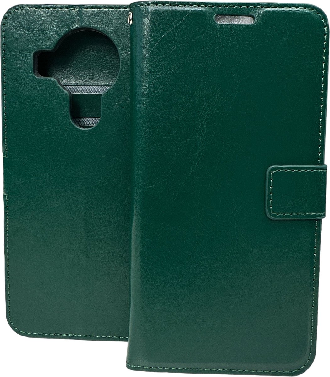 Portemonnee Book Case Hoesje Geschikt voor: Nokia 3.4 - groen