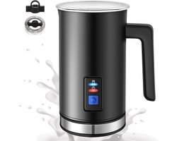 Automatische Elektrische Melkopschuimer - Compact Design - Roestvrij Stalen Behuizing - Schuim voor Cappuccino's en Lattes - Warm en Koud Opkloppen - Eenvoudige Bediening