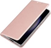 Geschikt voor Dux Ducis Samsung Galaxy S24 Plus - Skin Pro Portemonnee Hoesje - Roze
