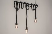 Lumidora Hanglamp 72880 - JUDITH - 3 Lichts - E27 - Zwart - Metaal