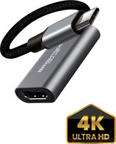 Brightside Online - USB C naar HDMI Adapter - 4K60hz - Nylon gevlochten - Donkergrijs