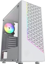 Gaming PC Case - Desktop Computer Behuizing Met RGB Voorkant & 120 mm Ventillator - Computerkast Voor ATX, Micro-ATX, Mini-ITX