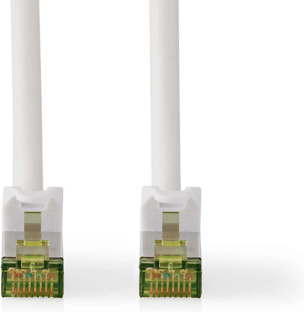 Nedis CAT7 Netwerkkabel - S/FTP - RJ45 Male - RJ45 Male - 10.0 m - Snagless - Rond - LSZH - Wit - Label