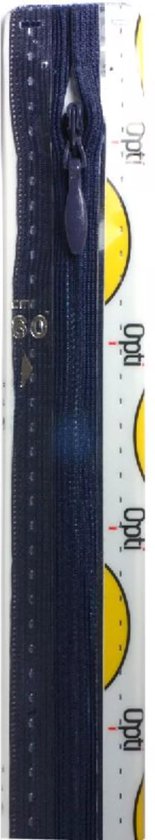 Opti 5595 S43 fermeture éclair couture 4mm non divisible 60cm Blauw foncé