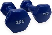 Padisport - Dumbells 2 Kg - Halter - Gewichten Set Halters - Gewichten 2 Kg - Blauw - Gewichten - Dumbells - Halters - Gewichtjes 2 Kg