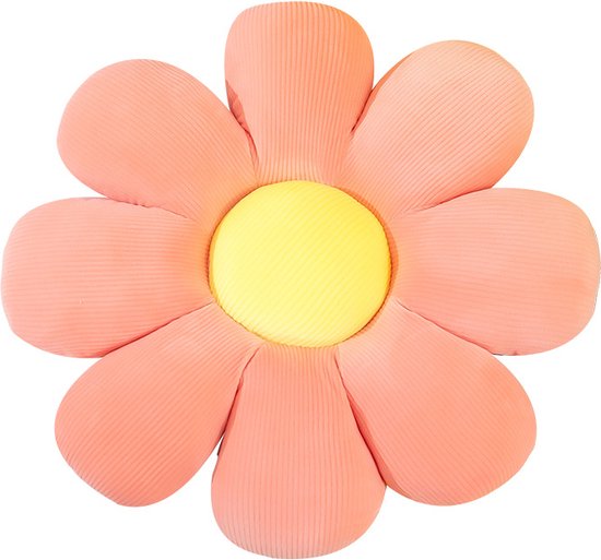 IL BAMBINI - Bloem kussen Roze - Bloemvormig kussen - Aesthetic kussen met bloem vorm - Kussen Bloemen - Flower Power - 40 x 40 cm