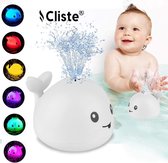 Cliste Mini de Badwalvis – Badspeelgoed - Interactief Badspeeltje met Fontein & LED Licht - Badspeeltjes - Waterspeelgoed - Baby Speelgoed - Lichtjes - Speelgoed - Voor in bad