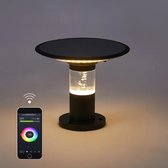 Lueas® - Lampe de table d'extérieur sans fil avec application - Énergie solaire - Lampe de jardin - Capteur de lumière - Bluetooth