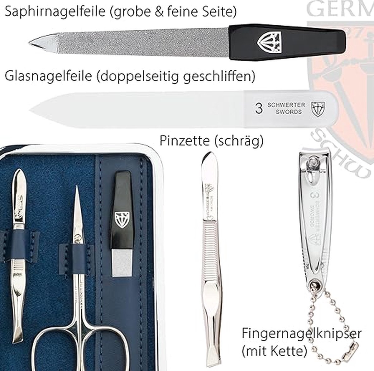 manicure set -Wenkbrauwverzorgingsset, Roestvrijstalen Nagelverzorgingstools 6