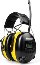 Protection auditive avec Radio - Oreillettes avec Radio et isolation phonique jusqu'à 31 dB - Casque avec Radio - Jaune