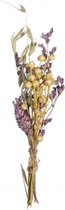 Klein bosje droogbloemen in creme roze tinten Lengte 18/20 cm