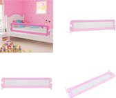vidaXL Bedhekje peuter 180x42 cm polyester roze - Bedhekje - Bedhekjes - Bed Rail - Bed Rails