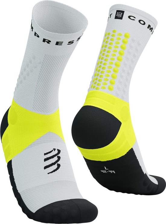 Ultra Trail Socks V2.0 - White/Black/Safety Yellow