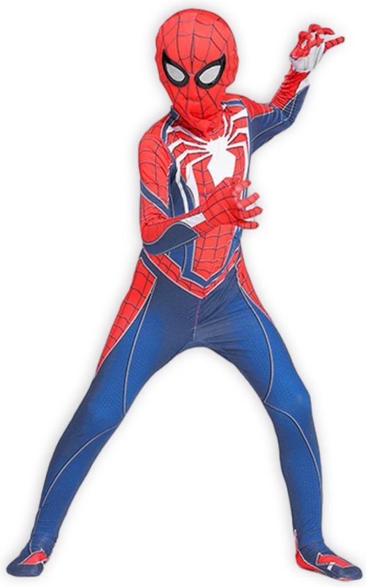 Superheldendroom - Spider-Man Gamesuit - 146/152 (10/11 Jaar) - Verkleedkleding - Superheldenpak
