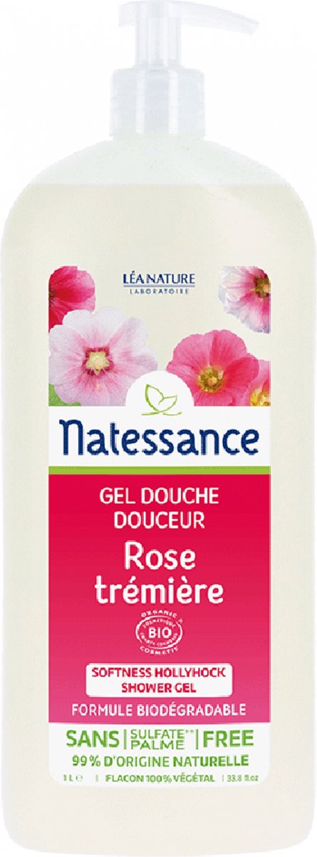 Natessance Delicate Douchegel Rose Trémière 1 L