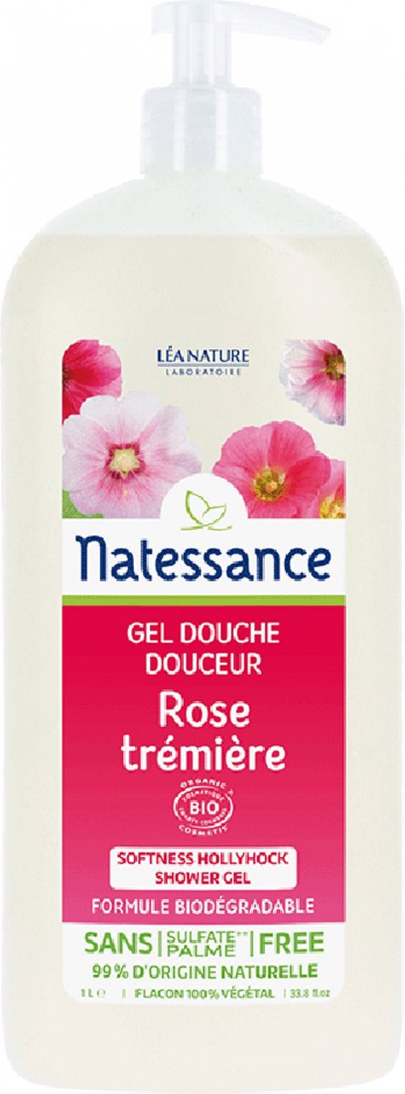 Goedkoopste Natessance Delicate Douchegel Rose Trémière 1 L