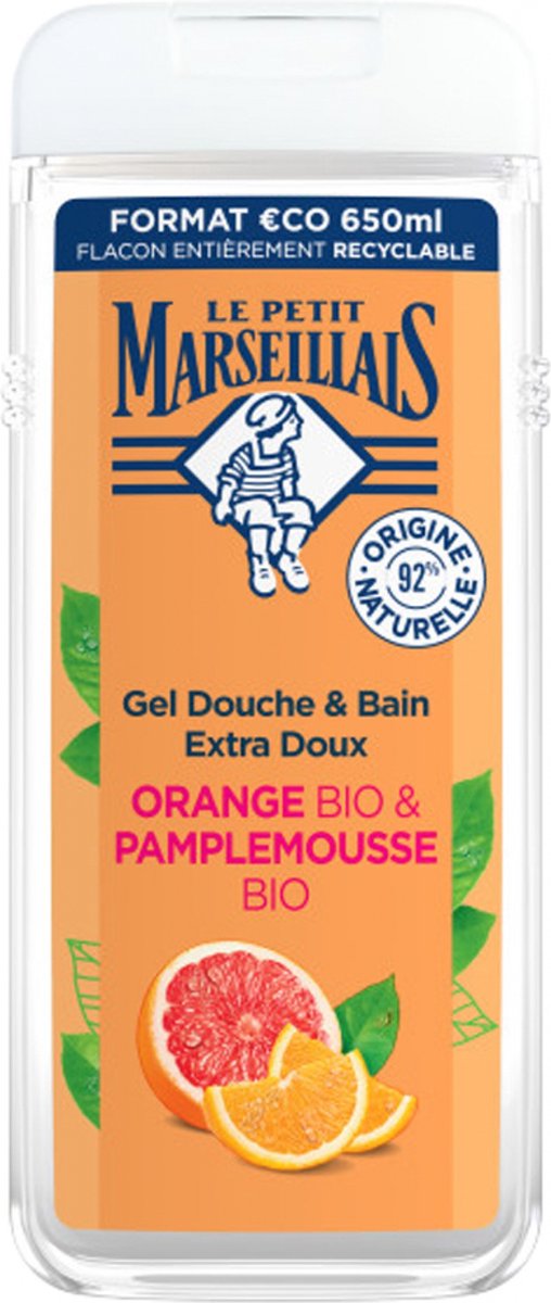 Le Petit Marseillais Extra Gentle Sinaasappel & Grapefruit Bad & Douchegel 650 ml