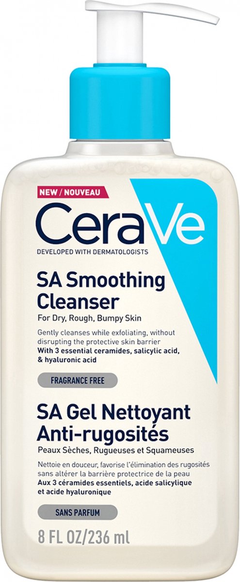 CeraVe SA Anti-Ruwe Huid Reiniger - voor een Droge tot Ruwe Huid - met Salicylzuur - 236ml - CeraVe