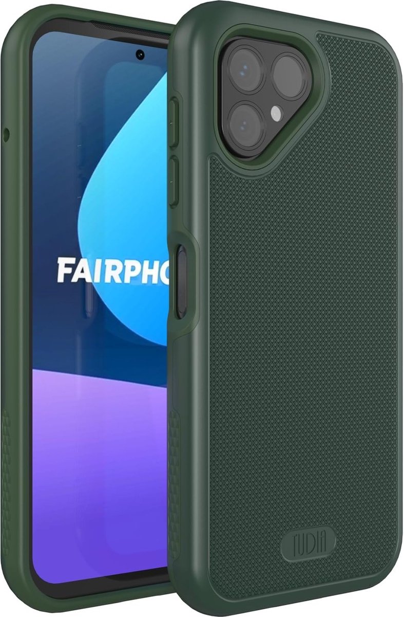 Tudia Fairphone 5 Hoesje MergeGrip Donker Groen