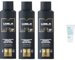 3 x Label.m Fashion Edition Brunette Texturising Volume Spray 200ml