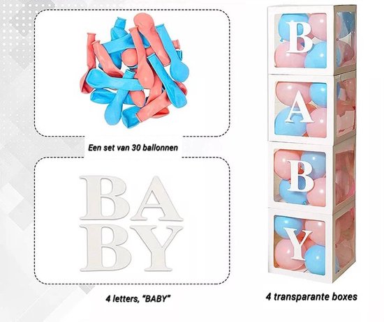 Baby dozen - 12 stuks - Wit - Babyshower - Geboorte - Gender Reveal - Babyshower - Luxe Gender Reveal - Flairz