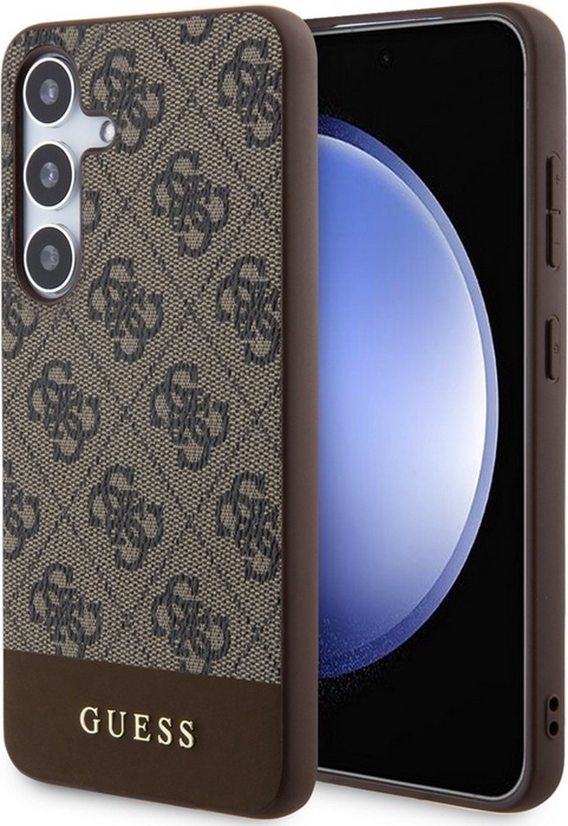Guess 4G Stripe Back Case - Geschikt voor Samsung Galaxy S24 Plus (S926) - Bruin