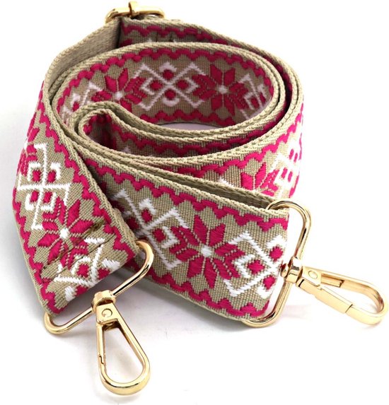 Schouderband voor Tas - Draagband - 4 cm - Roze