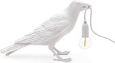 Vogel tafellamp witte kraai - incl. LED lamp