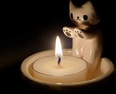 Rique Waxinelichthouder - Kaarsenhouder - Waxinelichtes - Waxinelichthouders - Kattenliefhebber - Valentijn cadeau voor haar - Kat