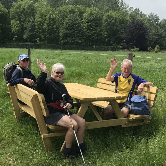 Foto: King 1 80m picknicktafel met 2 rugleuningen