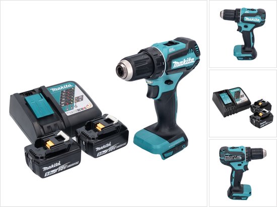 Makita DDF 485 RT accuboormachine 18 V 50 Nm borstelloos + 2x accu 5,0 Ah + oplader