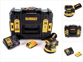 DeWalt DCW 210 D1 Accuschuurmachine Brushless 18V 12.000 tpm 125 mm + 1x accu 2.0 Ah + 1x snellader in TSTAK