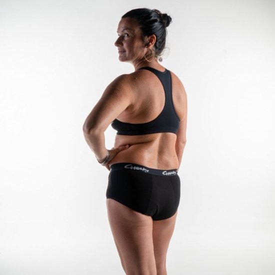 Cheeky Wipes sous-vêtement menstruel Feeling Free Boyshort - taille 48 - Extra absorption - noir