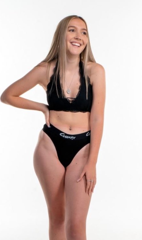 Cheeky Wipes Sous-vêtements menstruels Feeling Limitless - string - noir taille 46