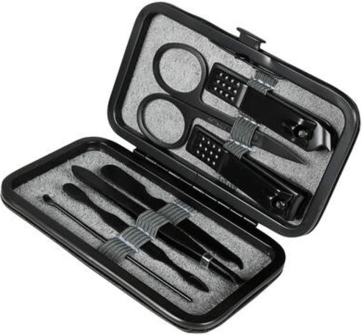 Manicure set - Zwart - 7 delig - Reis manicureset