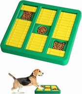 Hondenpuzzel groen met geel slowfeeder - hond - kat - hondenpuzzel - slowfeeder - huisdier