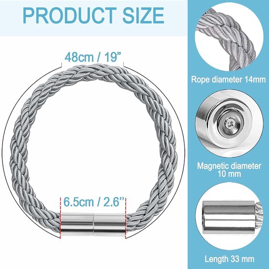 2Pcs Magnetic Curtain Tiebacks Magnetic Curtain Tiebacks 2Pcs Magnetic Curtain Tiebacks Magnetic Curtain Tiebacks