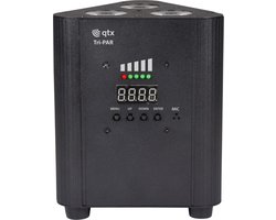 QTX Tri-PAR accu uplighter 3 x 4W RGBW met DMX tot 6 uur draadloos