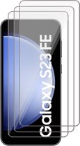 Screenprotector geschikt voor Samsung Galaxy S23 FE - 3x Glas Screen Protector