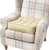 grand kussen 50 x 50 cm, grand/léger, kussen pour chaises et bancs avec poignée de transport et housse en coton, coussin de matelas matelassé, 10 cm de hauteur
