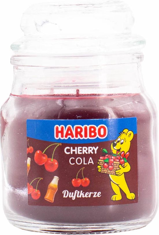 Haribo Cherry Cola 85grams kaarsje