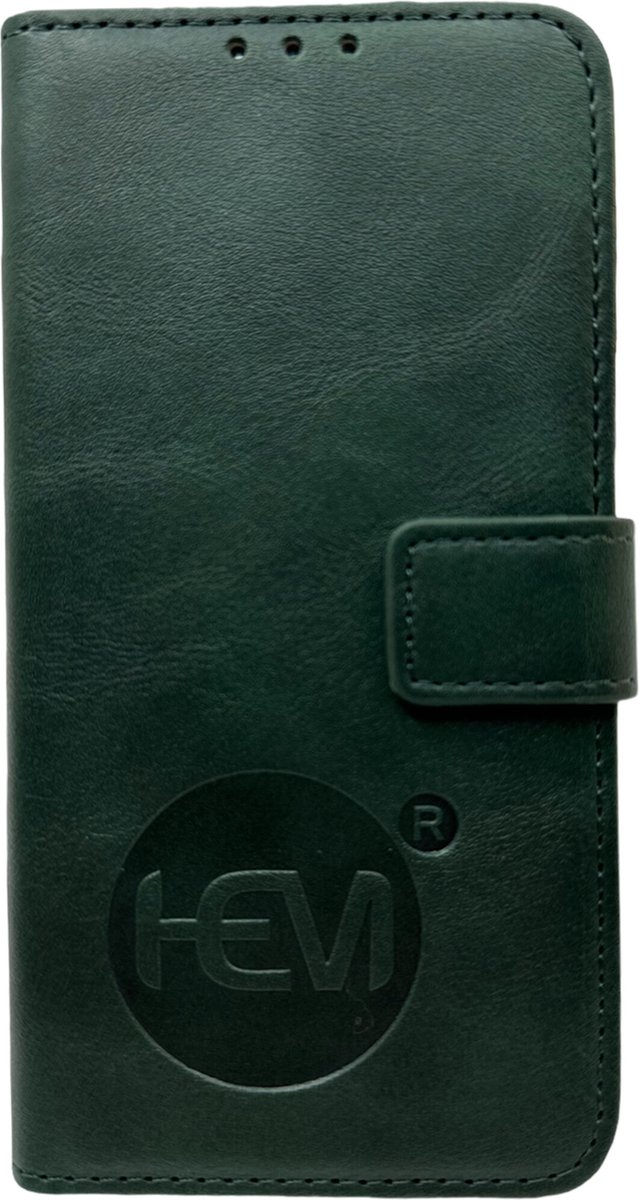 HEM Telefoonhoesje Geschikt Voor Samsung Galaxy S24 – Mosgroen (Moss Green) Portemonnee Hoes Met Lederen Look – 360° Beschermende Book Case Met Pasjeshouder En Magnetische Sluiting