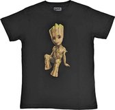 Marvel Guardians Of The Galaxy - Groot Perch Heren T-shirt - L - Zwart
